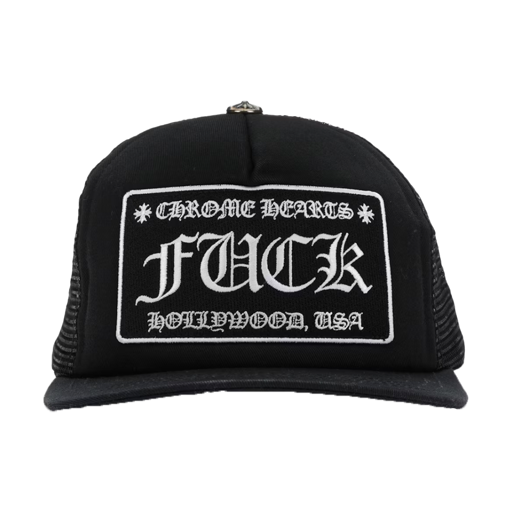 Chrome Hearts Trucker Hat Black *FUCK*
