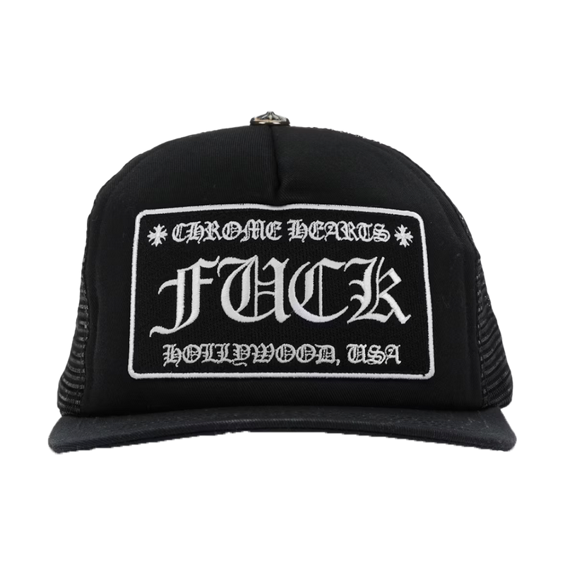 Chrome Hearts Trucker Hat Black *FUCK*