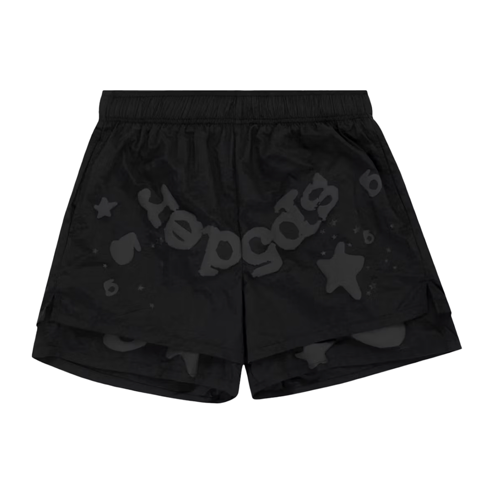 Sp5der Shorts Beluga Double Layer Black