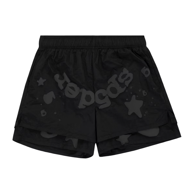 Sp5der Shorts Beluga Double Layer Black