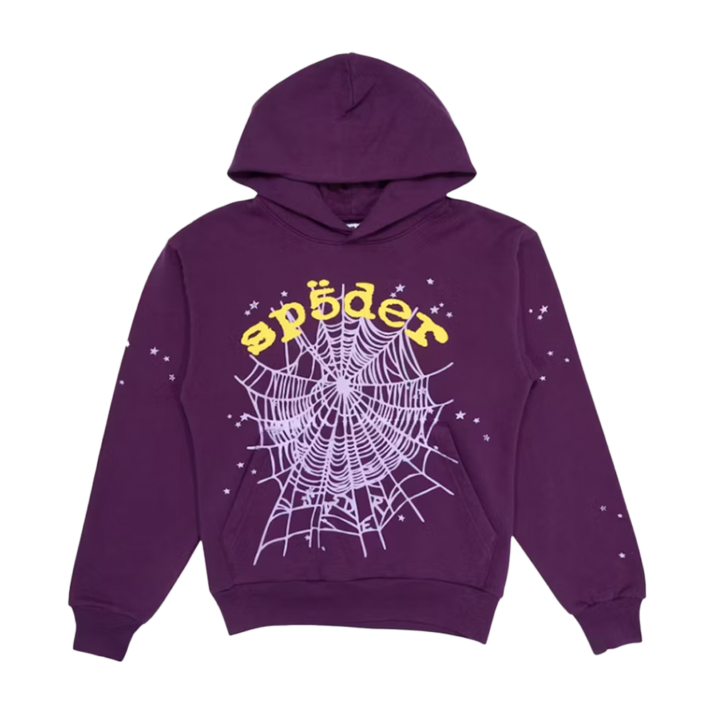 Sp5der Hoodie Purple/Yellow