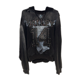 Vale Hoodie Black Jesus Rhinestone