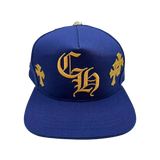 Chrome Hearts Trucker Hat Blue/Yellow Patches
