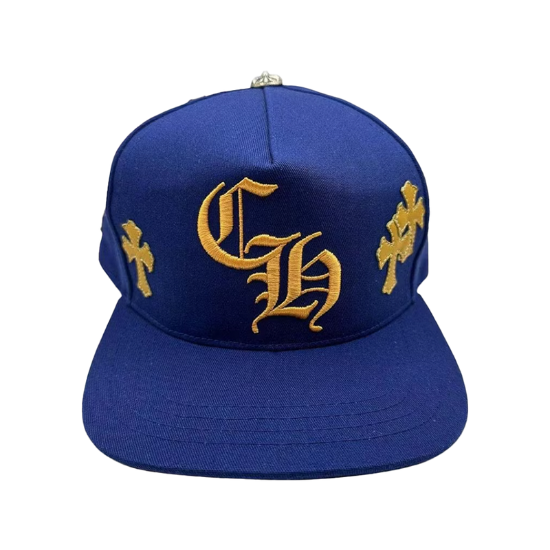 Chrome Hearts Trucker Hat Blue/Yellow Patches