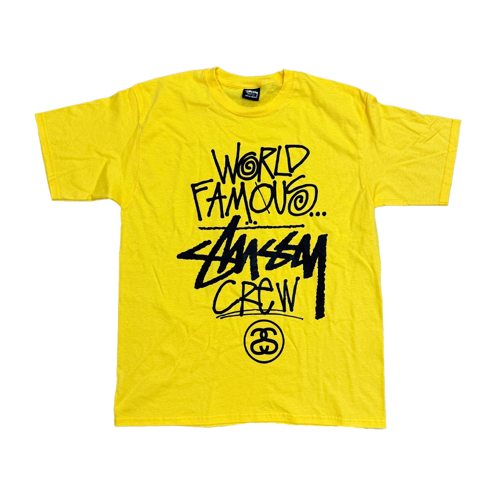 Stussy Tee Yellow World Famous Crew