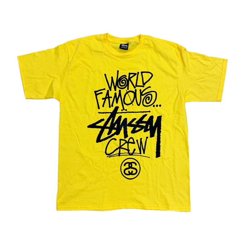 Stussy Tee Yellow World Famous Crew