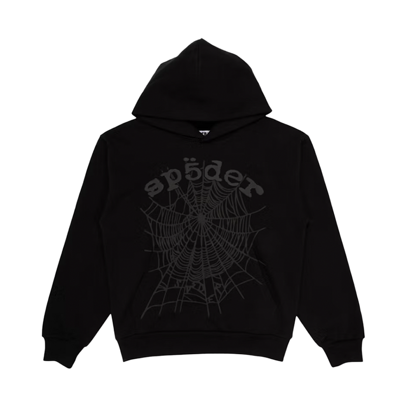 Sp5der Hoodie Black on Black