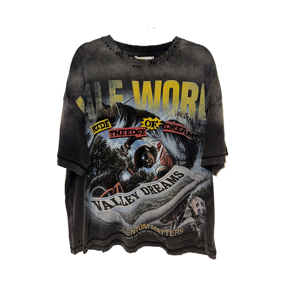 Vale Tee Black Newspaper