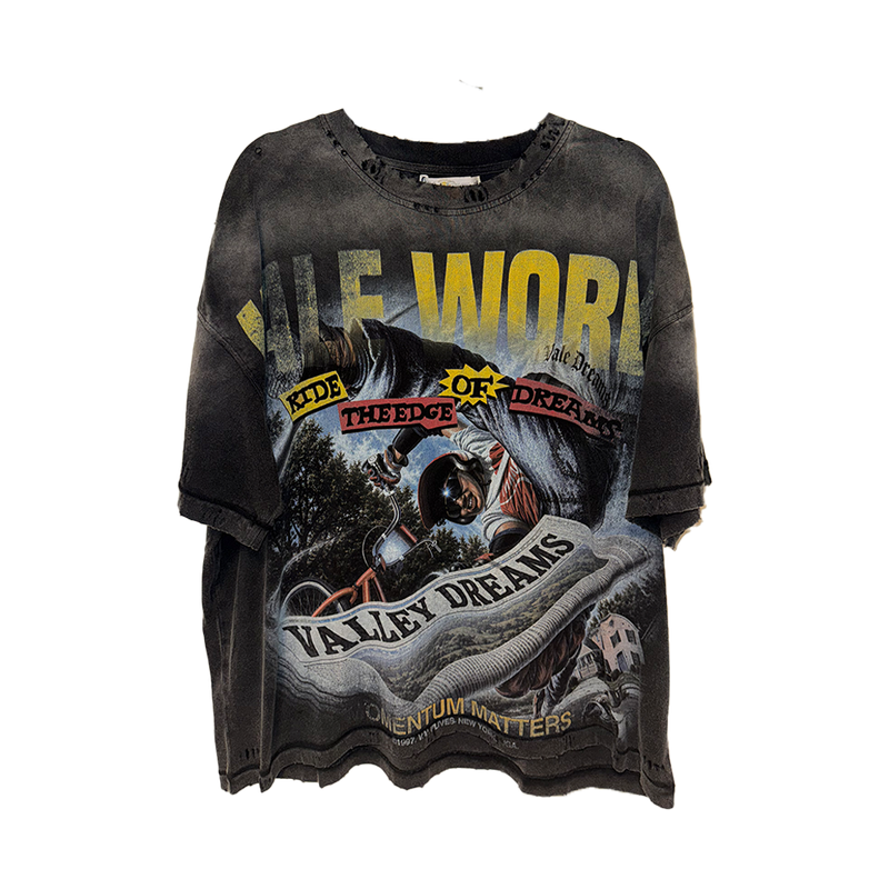 Vale Tee Black Newspaper