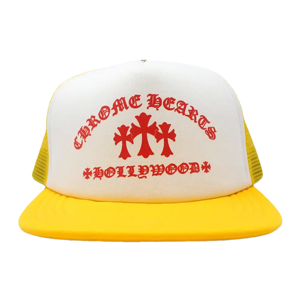 Chrome Hearts Trucker Yellow Triple Cross Hollywood