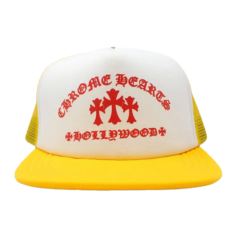 Chrome Hearts Trucker Yellow Triple Cross Hollywood