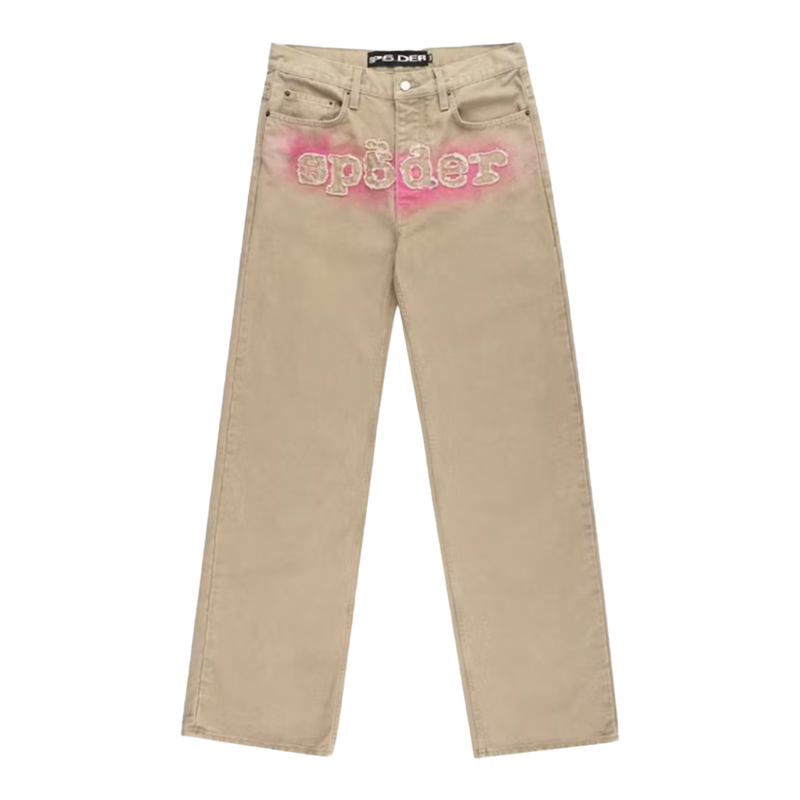 Sp5der Denim Pants Khaki