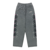 Sp5der Sweats Fleece Gray Rhinestone