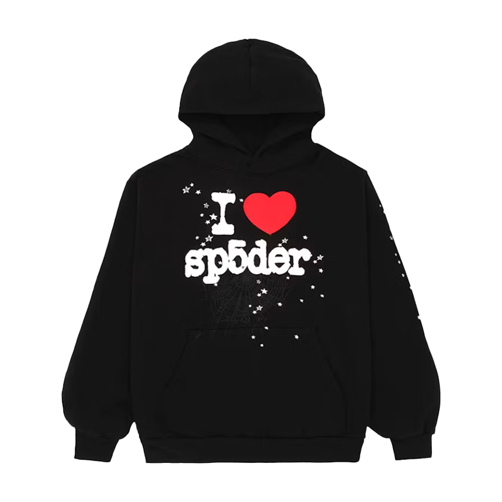 Sp5der Hoodie Black I <3 Sp5der