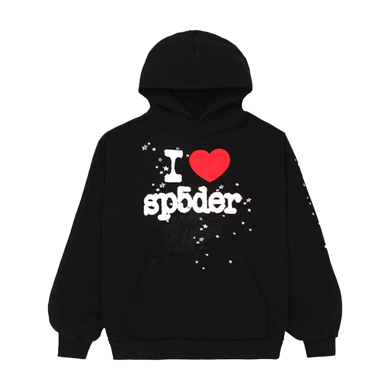 Sp5der Hoodie Black I <3 Sp5der