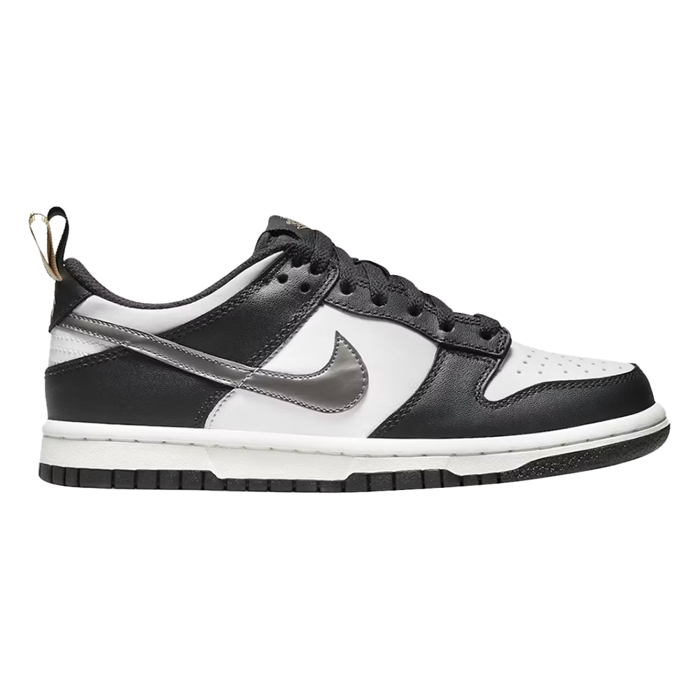 Dunk Low Black White Metallic