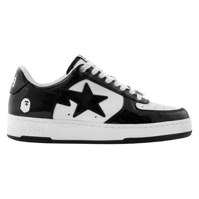 Bapesta Black/White Patent Leather