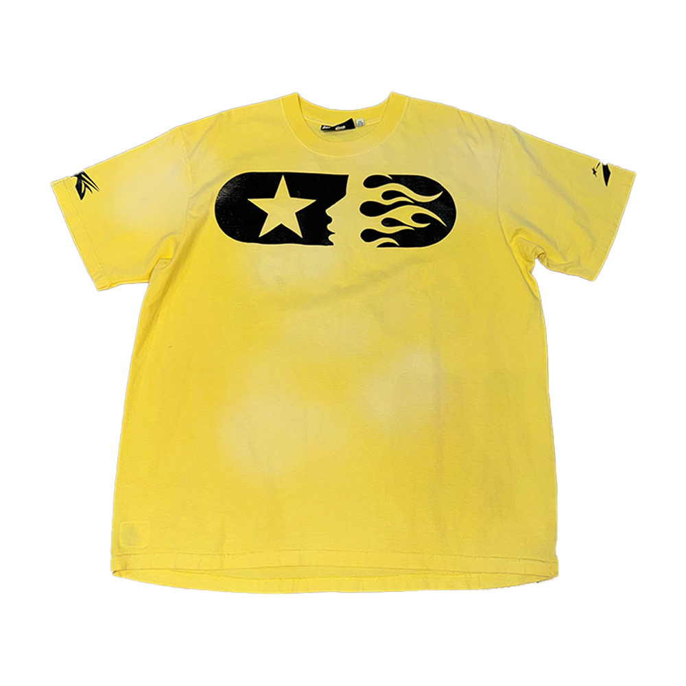 Hellstar Tee Yellow Black Gel Pill Logo