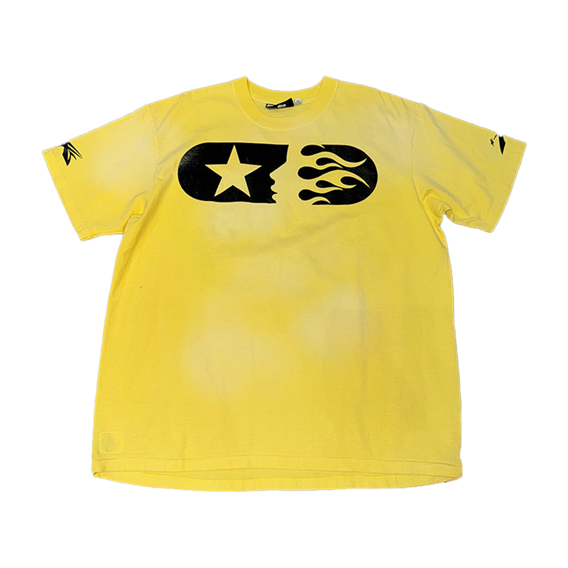 Hellstar Tee Yellow Black Gel Pill Logo