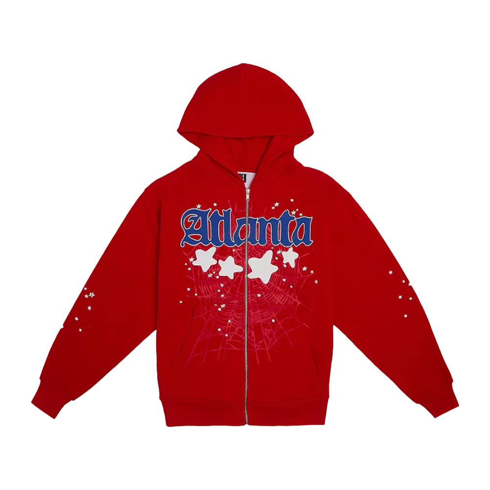 Sp5der Zip Up Red Atlanta