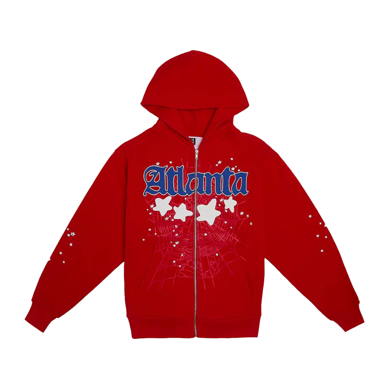 Sp5der Zip Up Red Atlanta