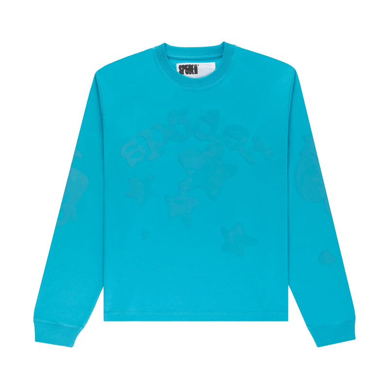 Sp5der L/S Tee Ocean Blue Beluga