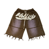Vale Shorts 3/4 Brown Rhinestone