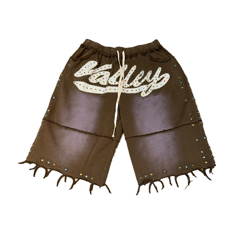 Vale Shorts 3/4 Brown Rhinestone
