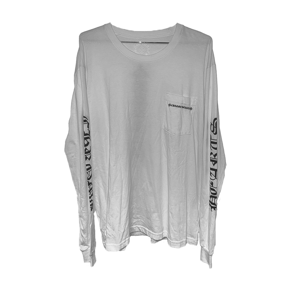 Chrome Hearts L/S Tee White Spinal Cord