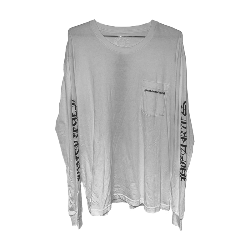 Chrome Hearts L/S Tee White Spinal Cord
