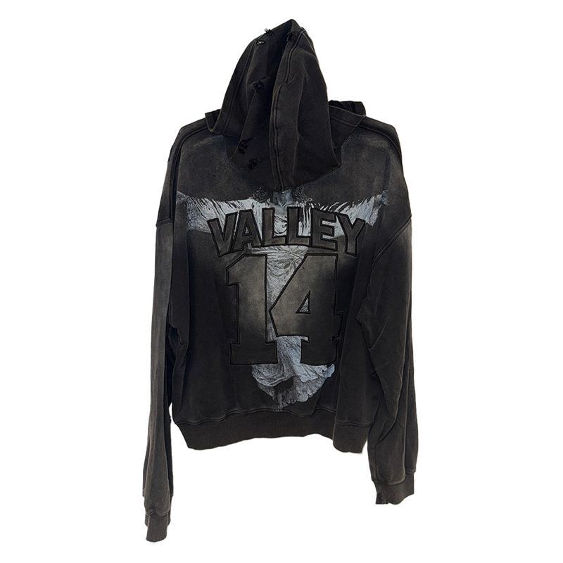 Vale Hoodie Black Jesus Rhinestone