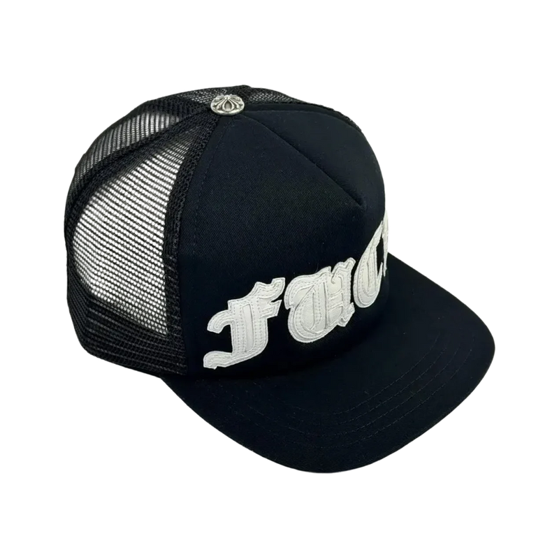 Chrome Hearts Trucker Hat FUCK Leather Patch