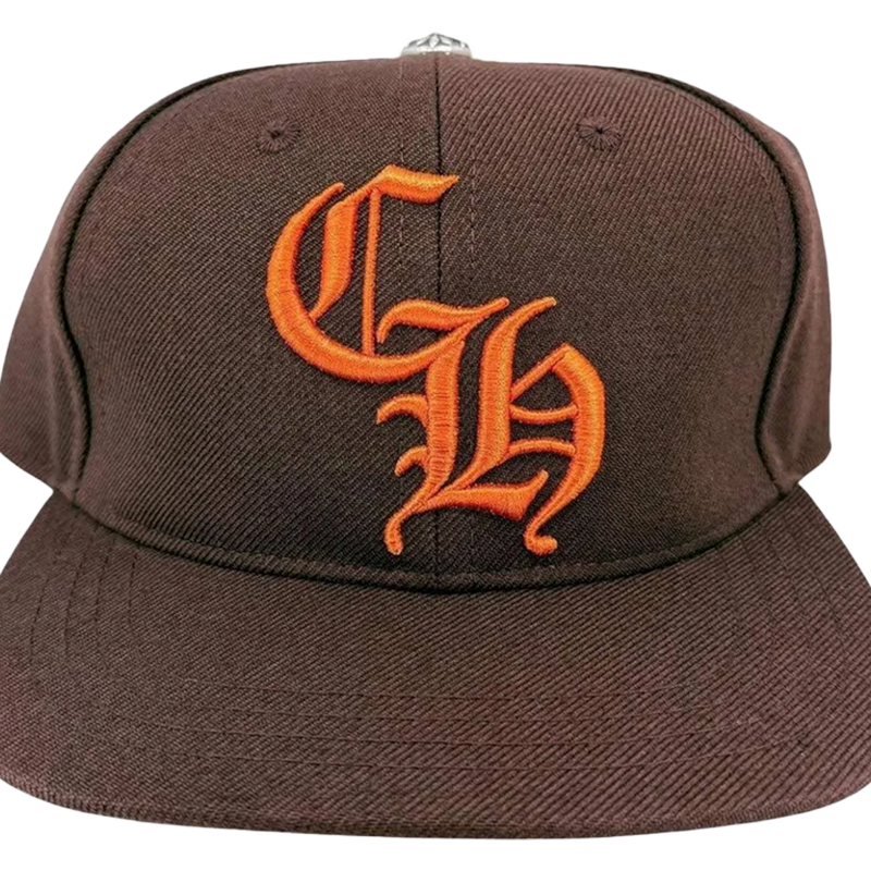 Chrome Hearts Trucker Hat Embroidered Brown/Orange