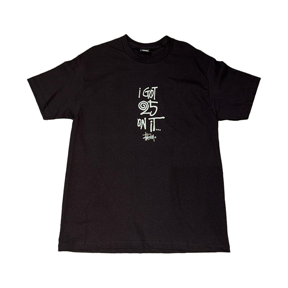 Stussy Tee Black 25 On It