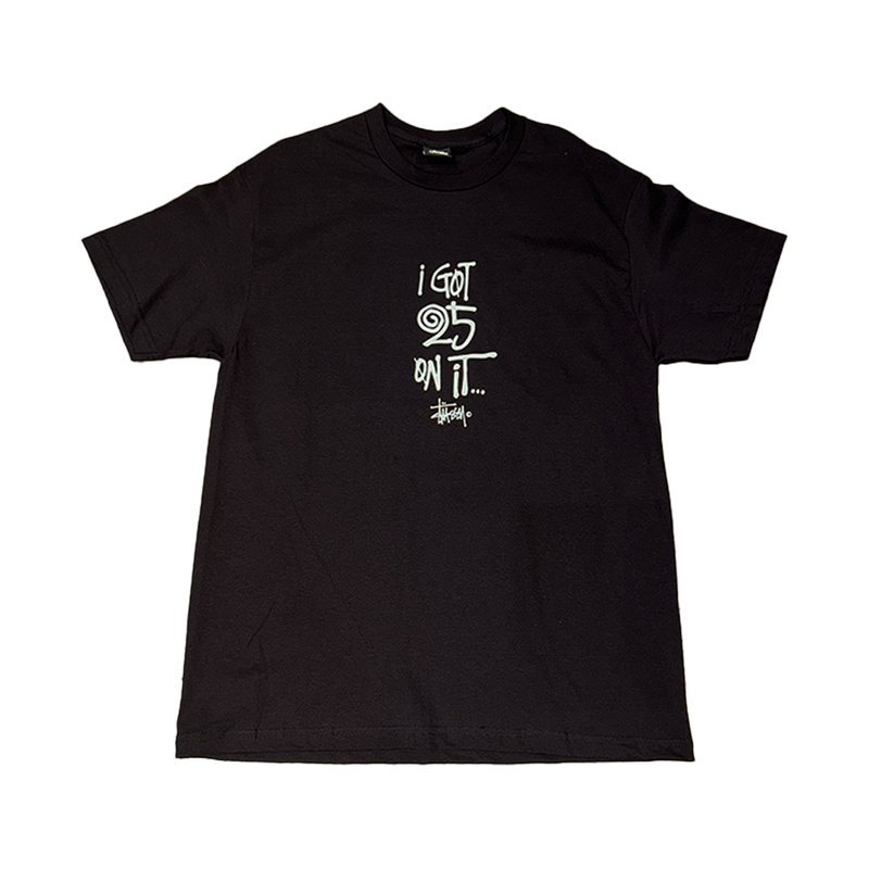 Stussy Tee Black 25 On It