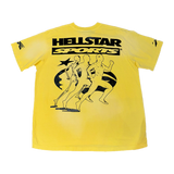 Hellstar Tee Yellow Black Gel Pill Logo