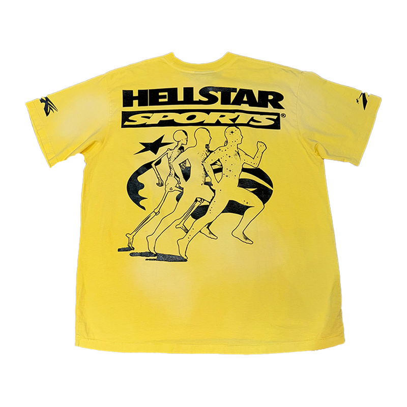 Hellstar Tee Yellow Black Gel Pill Logo