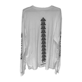 Chrome Hearts L/S Tee White Spinal Cord
