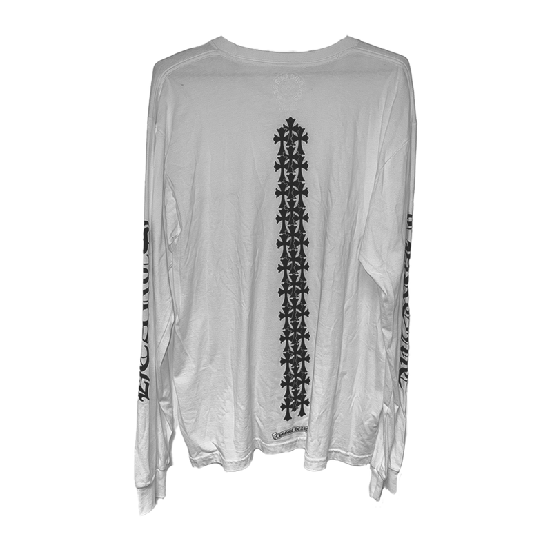 Chrome Hearts L/S Tee White Spinal Cord