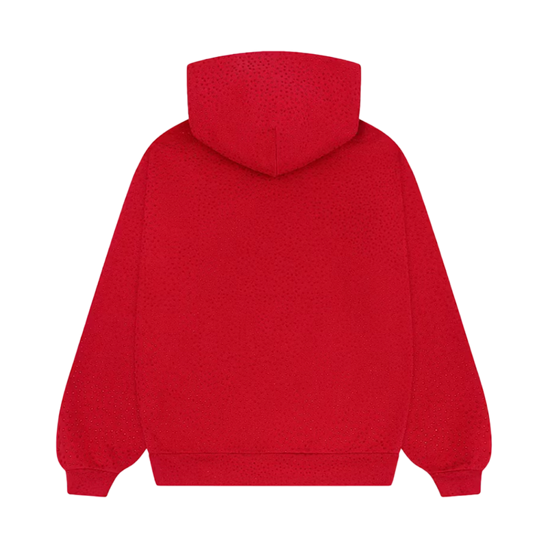 Sp5der Hoodie Red VVS Rhinestone