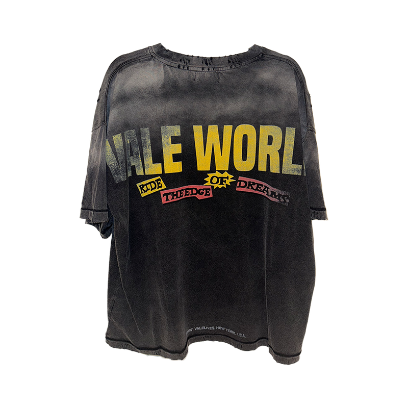 Vale Tee Black Newspaper
