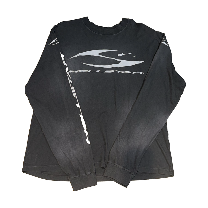Hellstar L/S Tee Black Sports Logo Gray