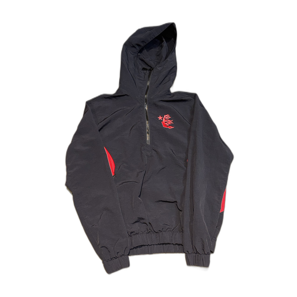 Hellstar Nylon Jacket Half Zip Black/Red *Unreleased*