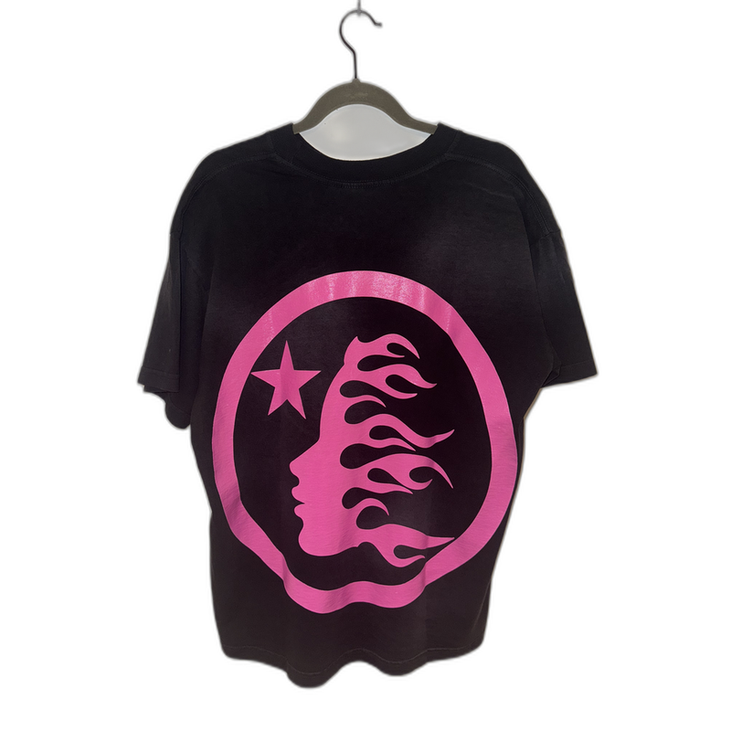 Hellstar Tee Black Classic Pink Rhinestone
