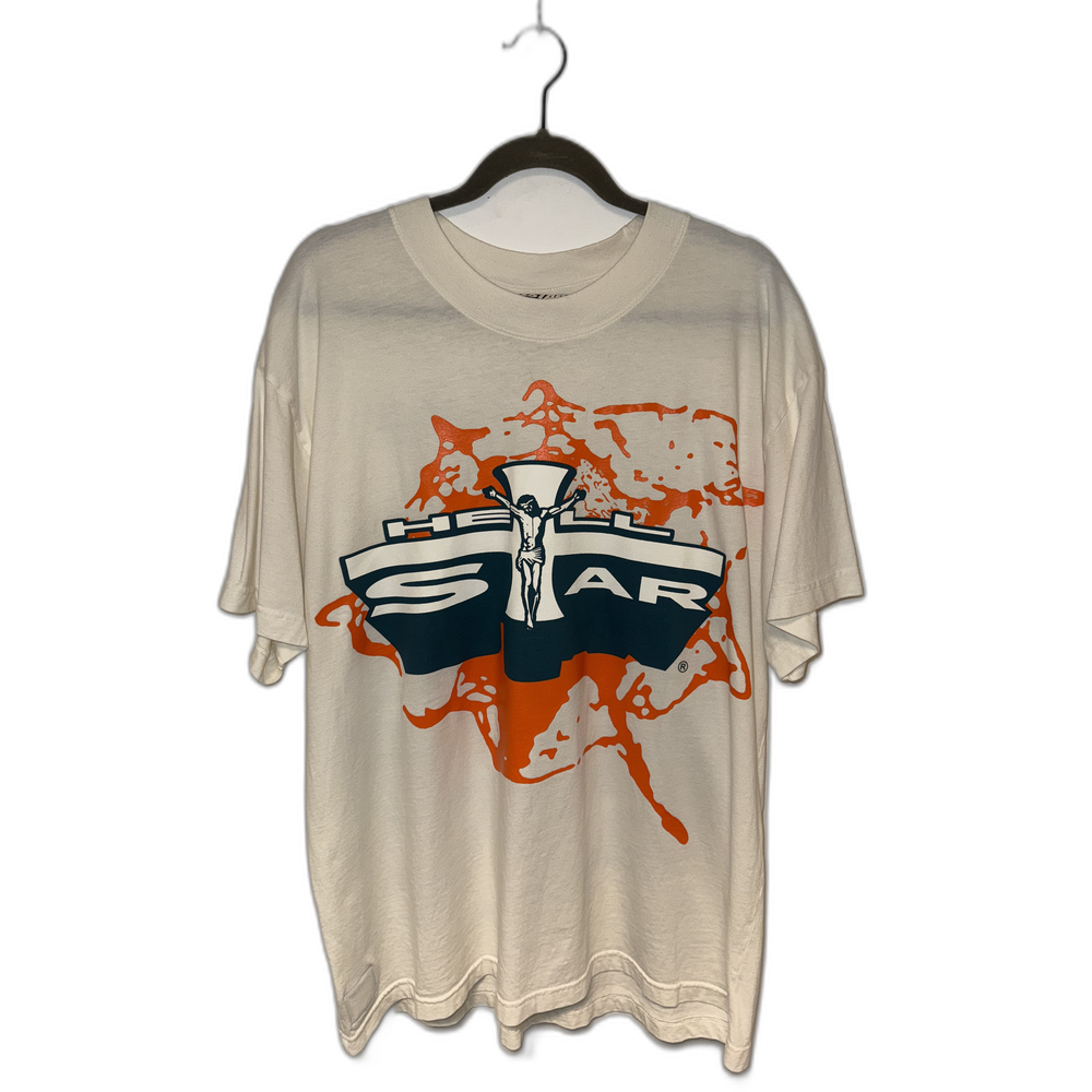 Hellstar Tee Tan Orange Cross