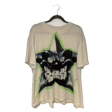 Hellstar Tee White Star Face Rhinestone
