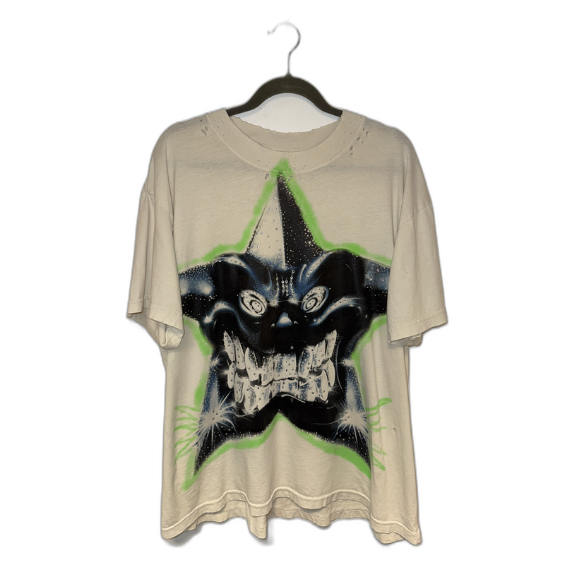 Hellstar Tee White Star Face Rhinestone