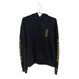 Chrome Hearts Hoodie Black Gold Glitter Vertical Logo