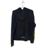 Chrome Hearts Hoodie Black Gold Glitter Vertical Logo