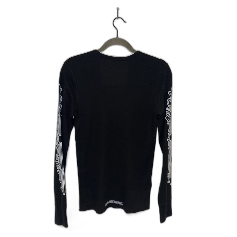 Chrome Hearts L/S Thermal Black Floral Sleeve Horseshoe